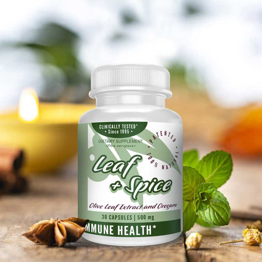 Leaf & Spice Oregano & Olive Leaf Extract Supplement