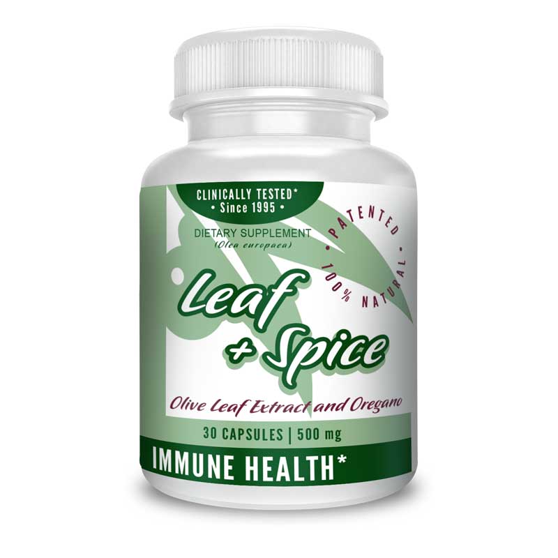 Leaf & Spice Oregano & Olive Leaf Extract Supplement