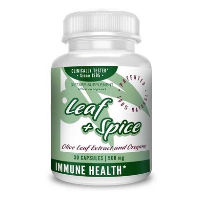 Leaf & Spice Oregano & Olive Leaf Extract Supplement